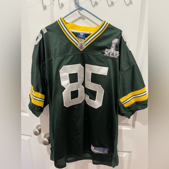 Green Bay Packers Greg Jennings #85 Reebok jersey with Super Bowl XLV patch - Picture 5 of 10